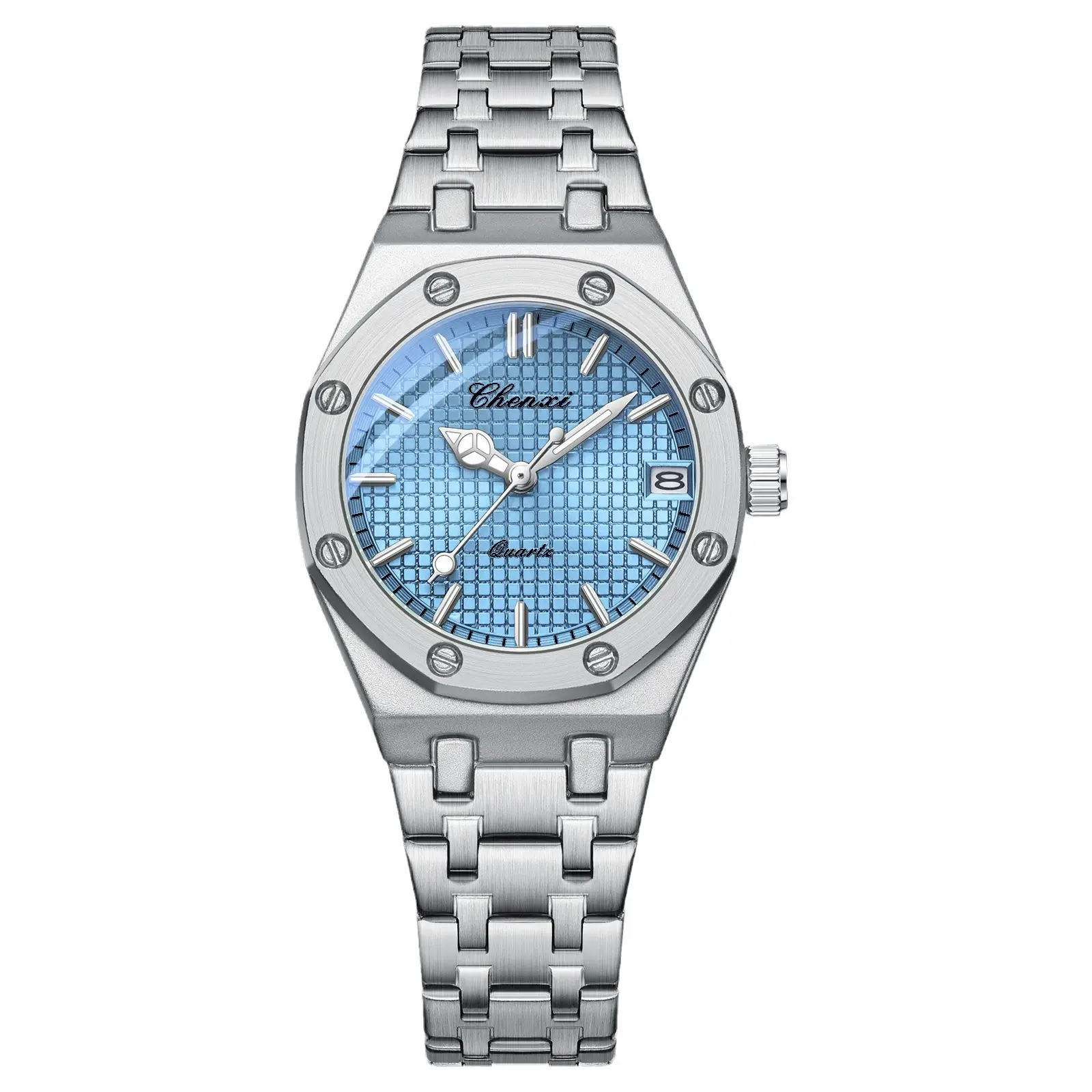 Chenxi Women's Green Dial Quartz Watch with Steel Band