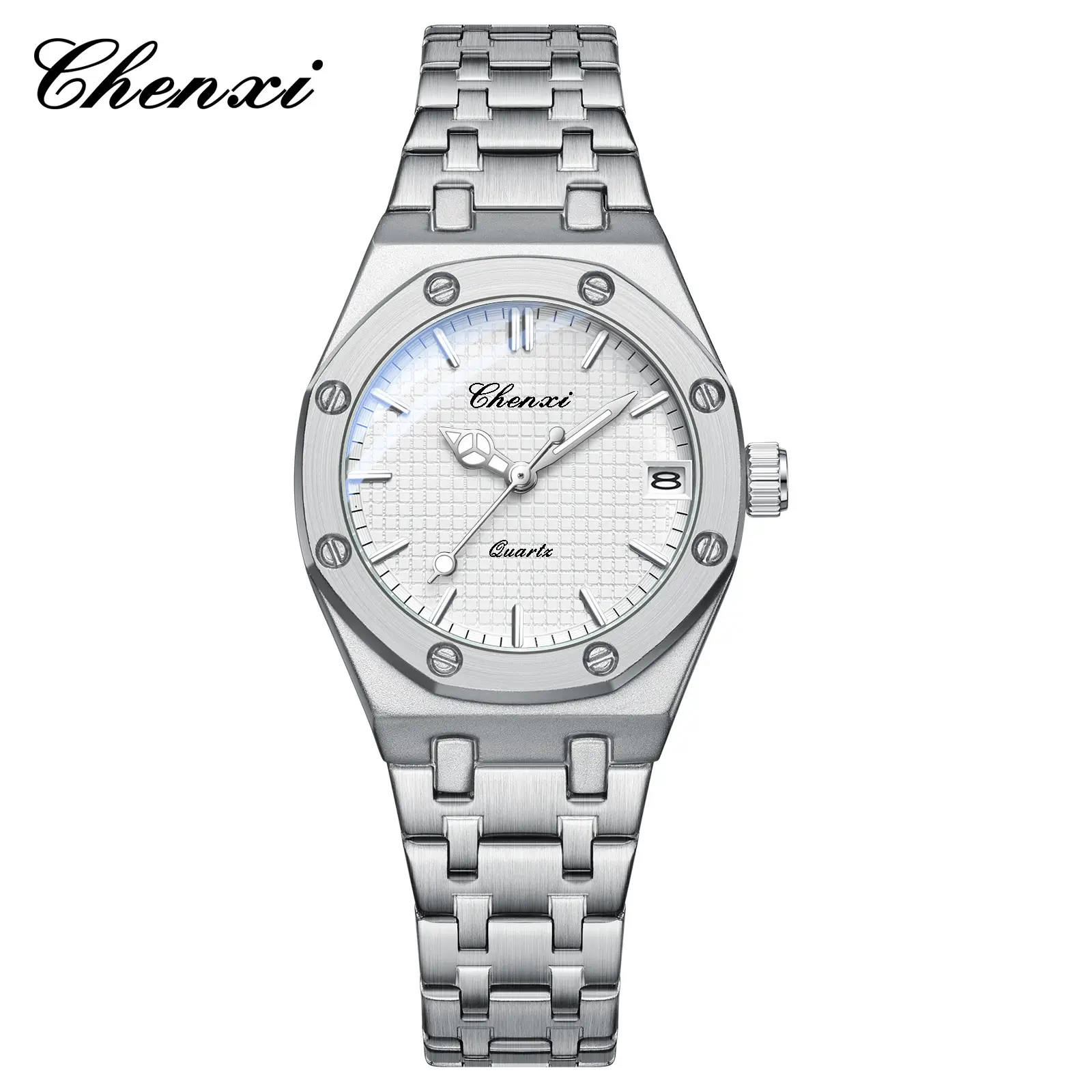 Chenxi Women's Green Dial Quartz Watch with Steel Band