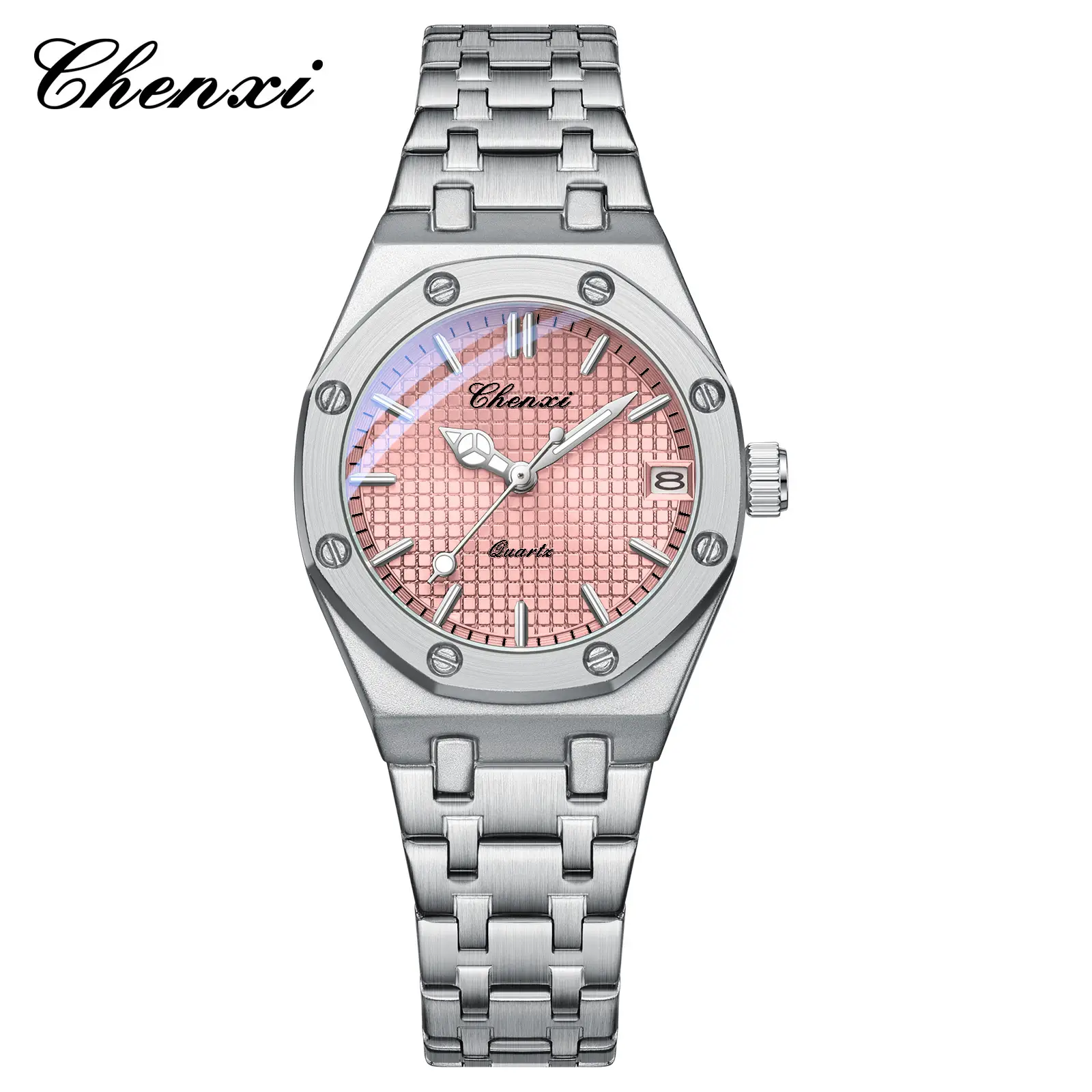 Chenxi Women's Green Dial Quartz Watch with Steel Band