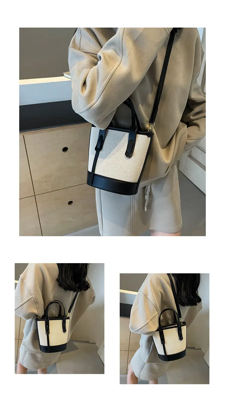 Vintage Canvas Bucket Bag Women's Korean-style 2024 Autumn — feature 11