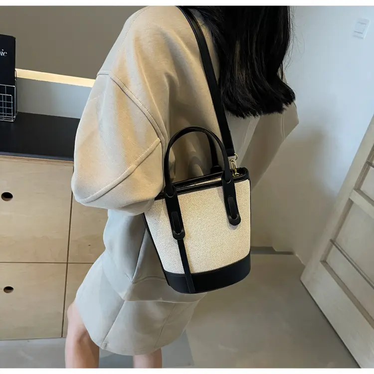 Vintage Canvas Bucket Bag Women's Korean-style 2024 Autumn — feature 17