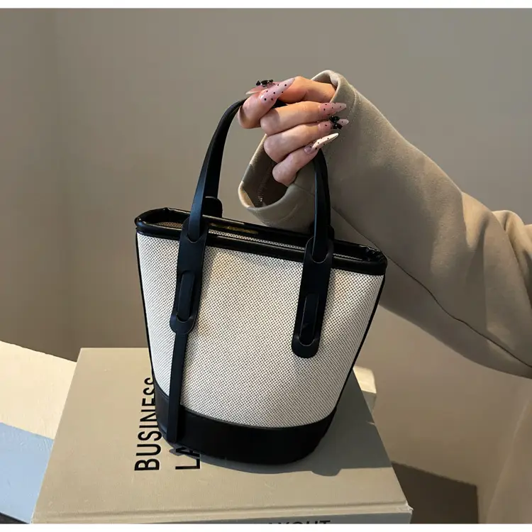 Vintage Canvas Bucket Bag Women's Korean-style 2024 Autumn — feature 20