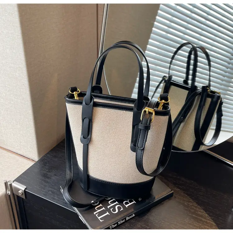 Vintage Canvas Bucket Bag Women's Korean-style 2024 Autumn — feature 22