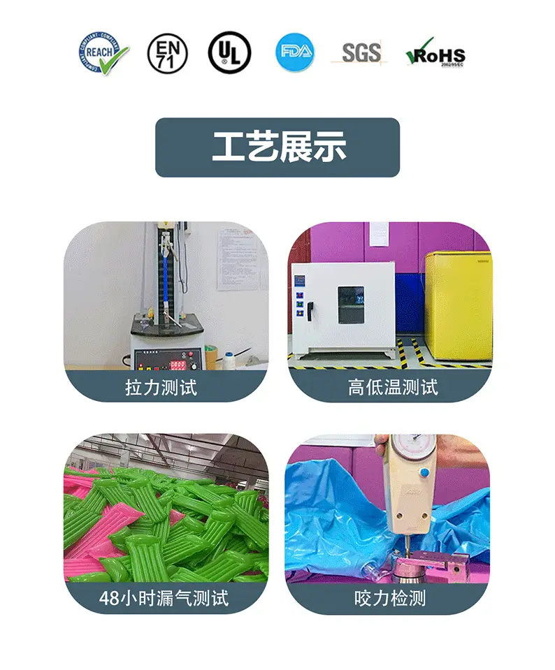 Cross-border in stock 60cm children's swimming pool PVC inflatable rainbow pool fluorescent three-ring round bath pool — feature 9