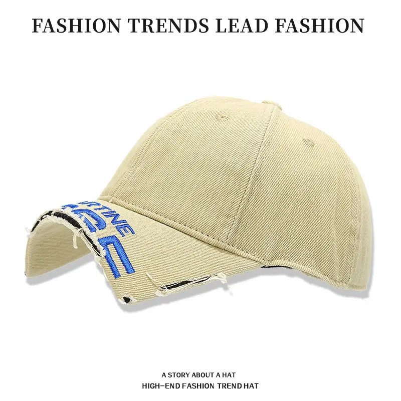 2024 New Short Brim Letter Embroidered Baseball Cap Wang Anyu - Image 4