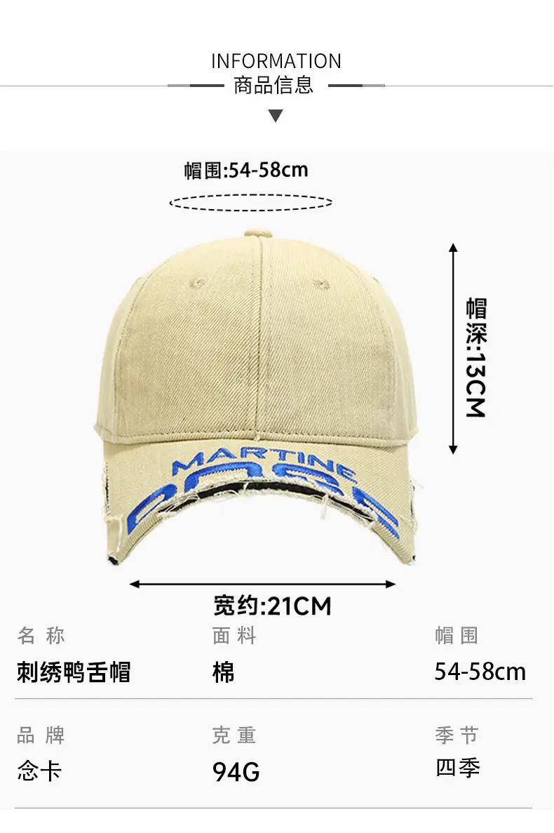 2024 New Short Brim Letter Embroidered Baseball Cap Wang Anyu — feature 4
