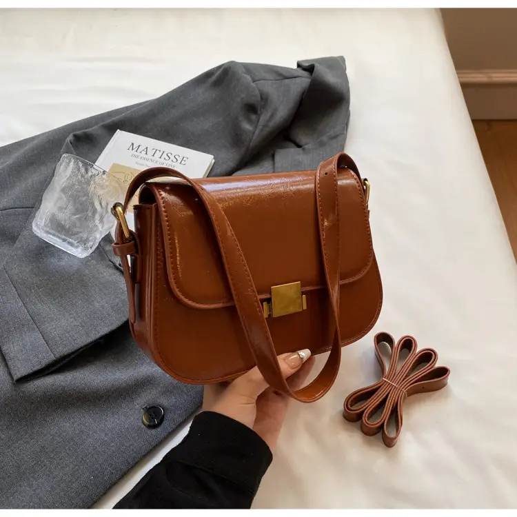 Small Square Tan Leather Shoulder Bag for Women 2024 — feature 19