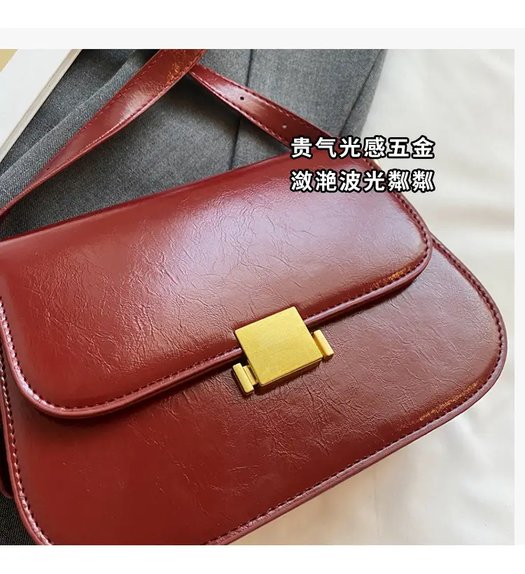 Small Square Tan Leather Shoulder Bag for Women 2024 — feature 4