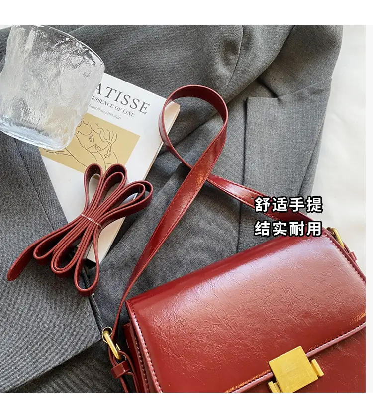 Small Square Tan Leather Shoulder Bag for Women 2024 — feature 6