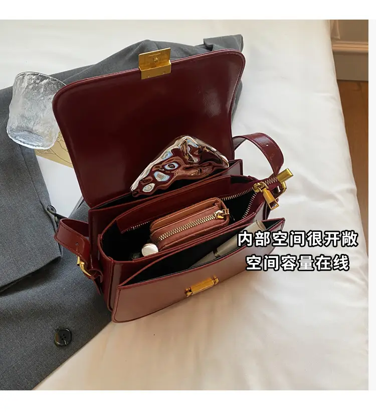 Small Square Tan Leather Shoulder Bag for Women 2024 — feature 7