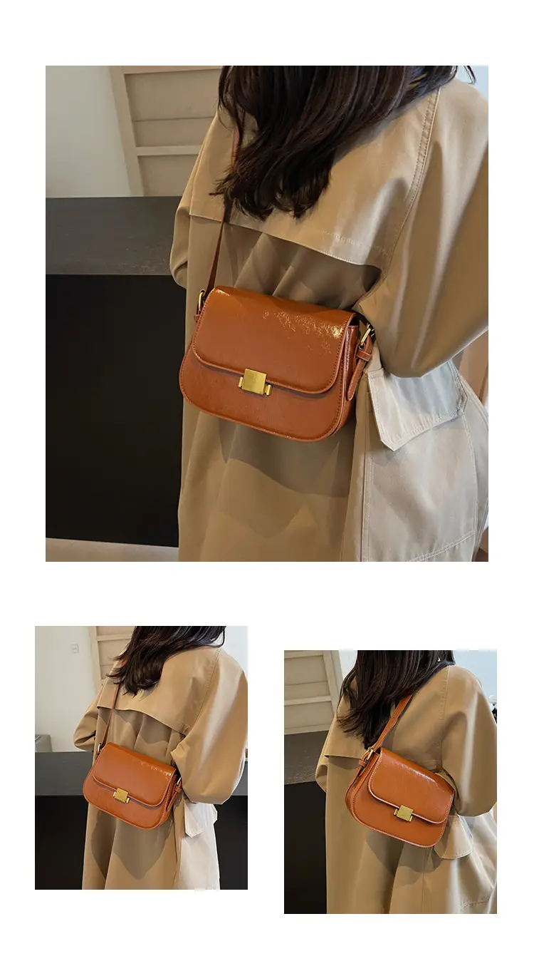 Small Square Tan Leather Shoulder Bag for Women 2024 — feature 9