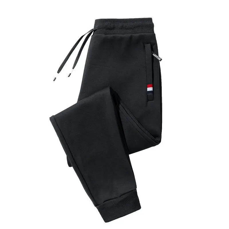 Men's Grey Sweatpants with Zip Pocket & Drawstring Waist - Image 16