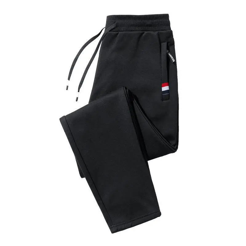 Men's Grey Sweatpants with Zip Pocket & Drawstring Waist - Image 18