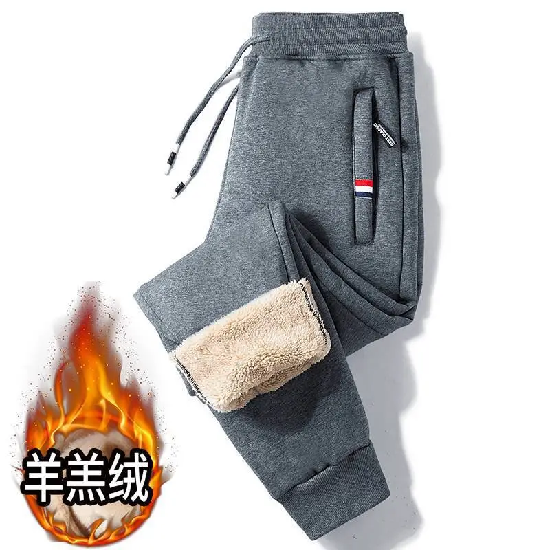 Men's Grey Sweatpants with Zip Pocket & Drawstring Waist - Image 10