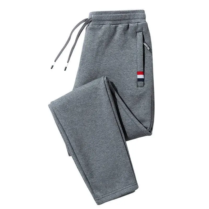 Men's Grey Sweatpants with Zip Pocket & Drawstring Waist - Image 4