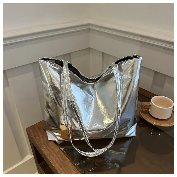 High-Gloss Spice Girl Large Shoulder Bag Women 2024 - Image 5