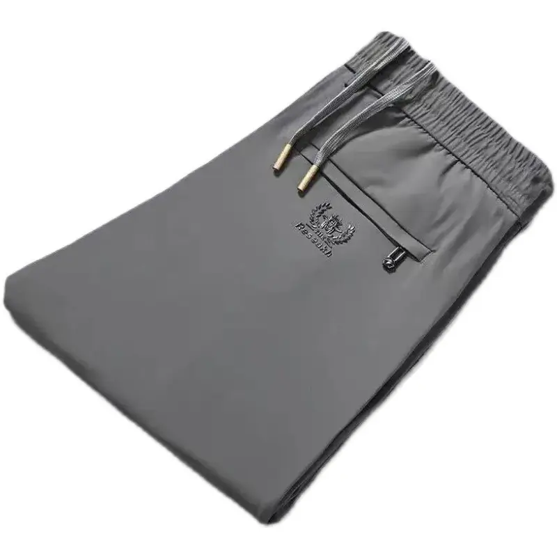 Men's Grey Fleece Leggings Winter Sports Thickened Pants - Image 12