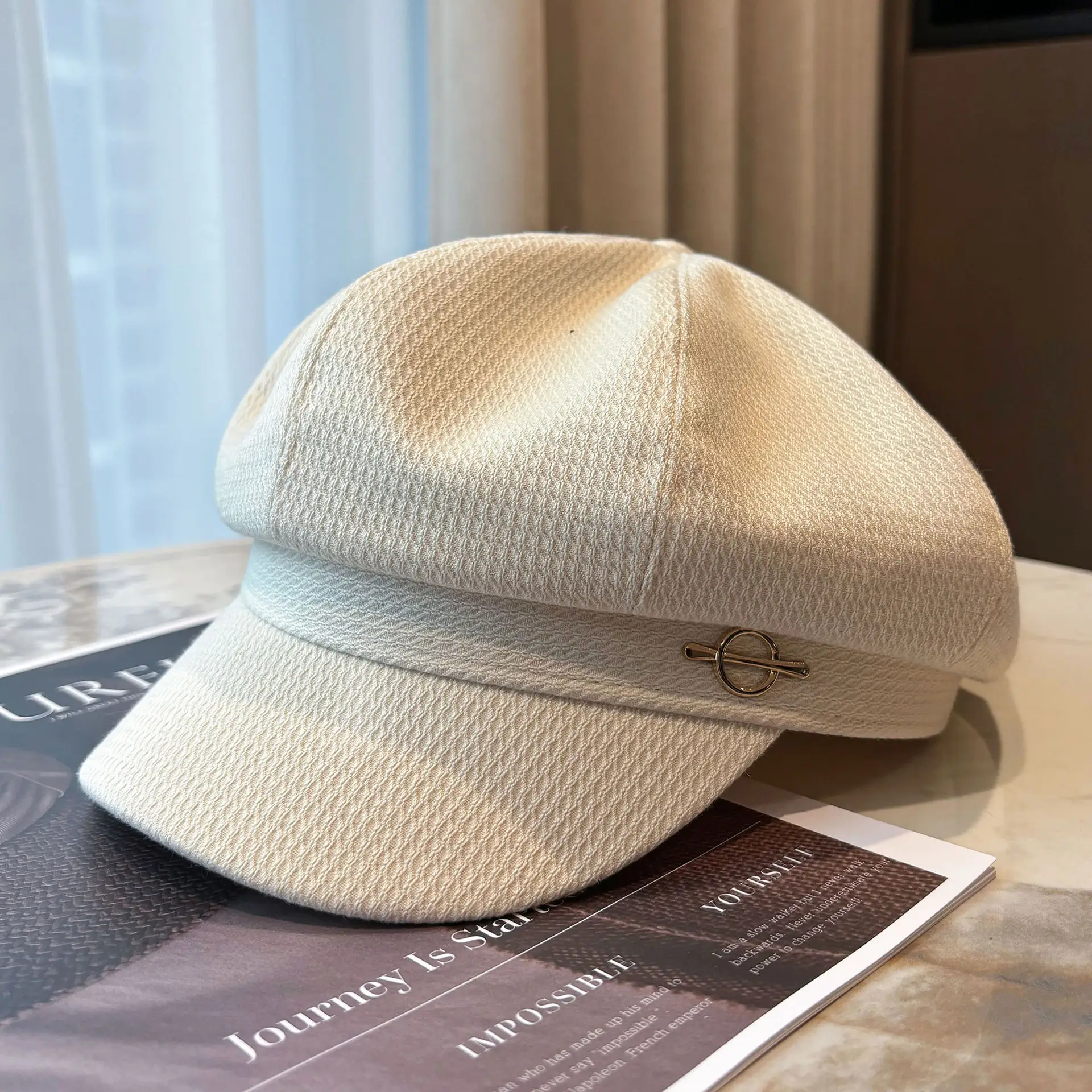 Women's Black Korean Hat with Duck Tongue - Image 2