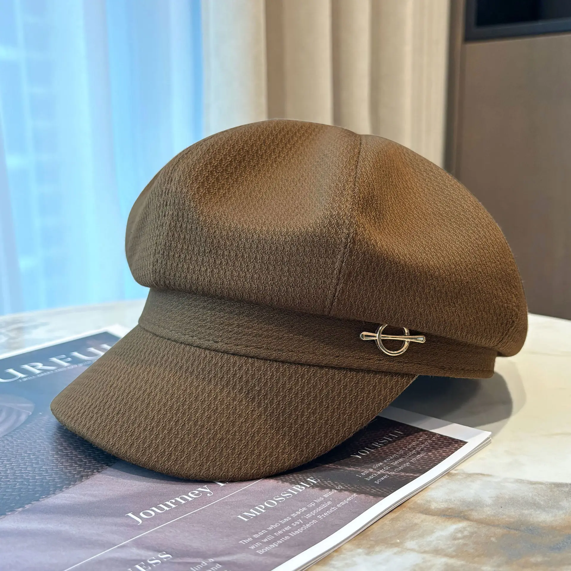 Women's Black Korean Hat with Duck Tongue - Image 4