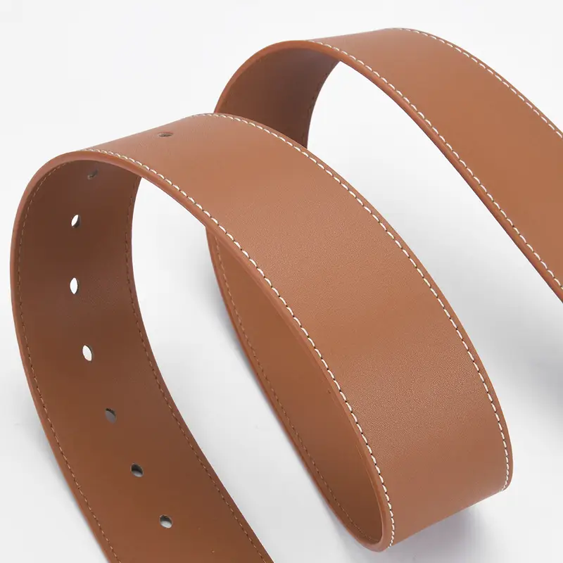 Women's Brown Genuine Leather Pin Buckle Belt - Image 7