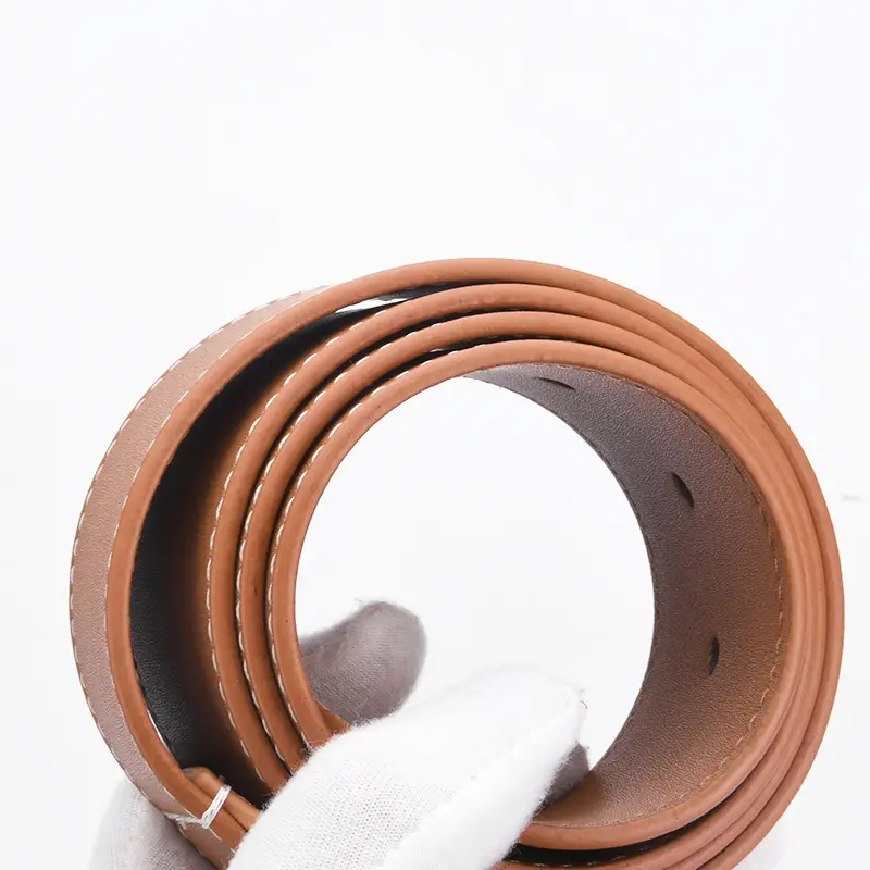 Women's Brown Genuine Leather Pin Buckle Belt - Image 8