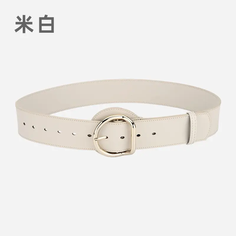 Women's Brown Genuine Leather Pin Buckle Belt - Image 4