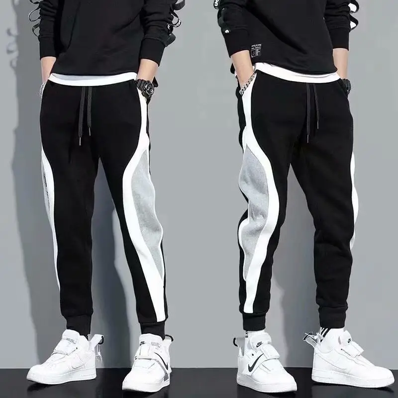 Men Fleece Lined Gray Sweatpants Winter Warm Loose Toe - Image 6