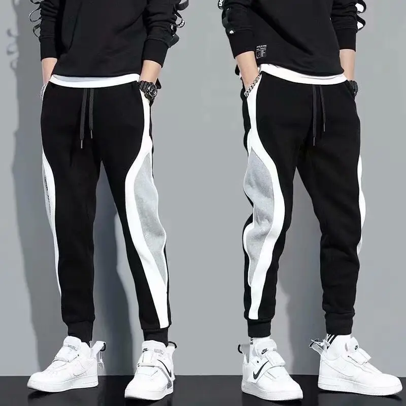Men Fleece Lined Gray Sweatpants Winter Warm Loose Toe — feature 4