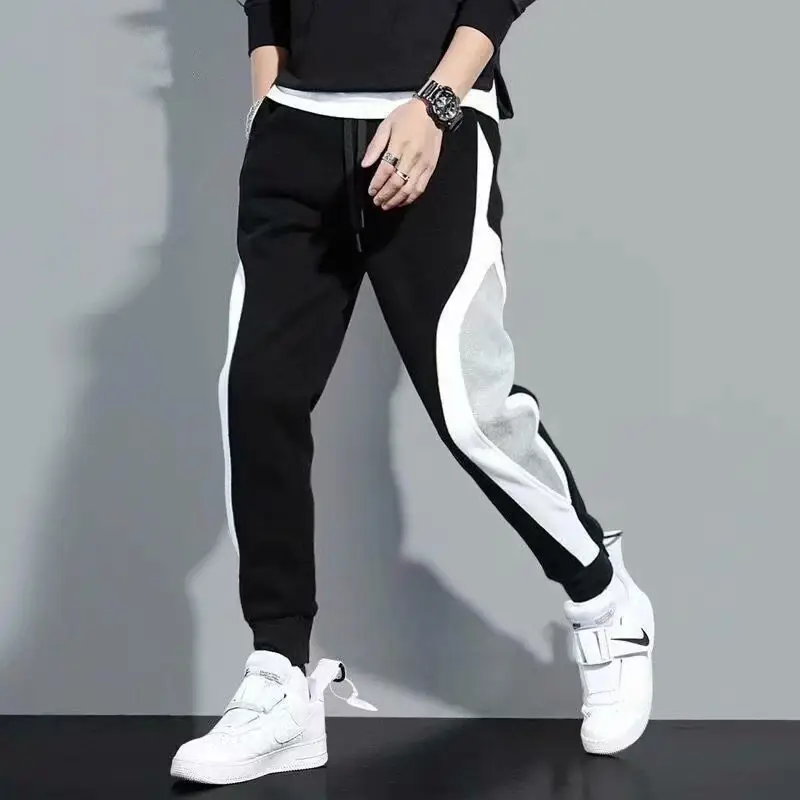 Men Fleece Lined Gray Sweatpants Winter Warm Loose Toe — feature 7