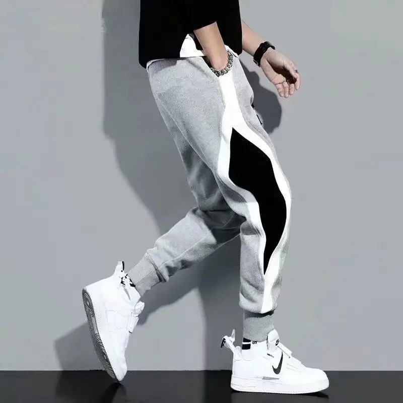 Men Fleece Lined Gray Sweatpants Winter Warm Loose Toe — feature 8