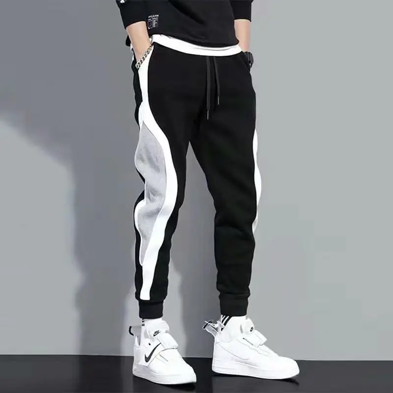 Men Fleece Lined Gray Sweatpants Winter Warm Loose Toe — feature 9