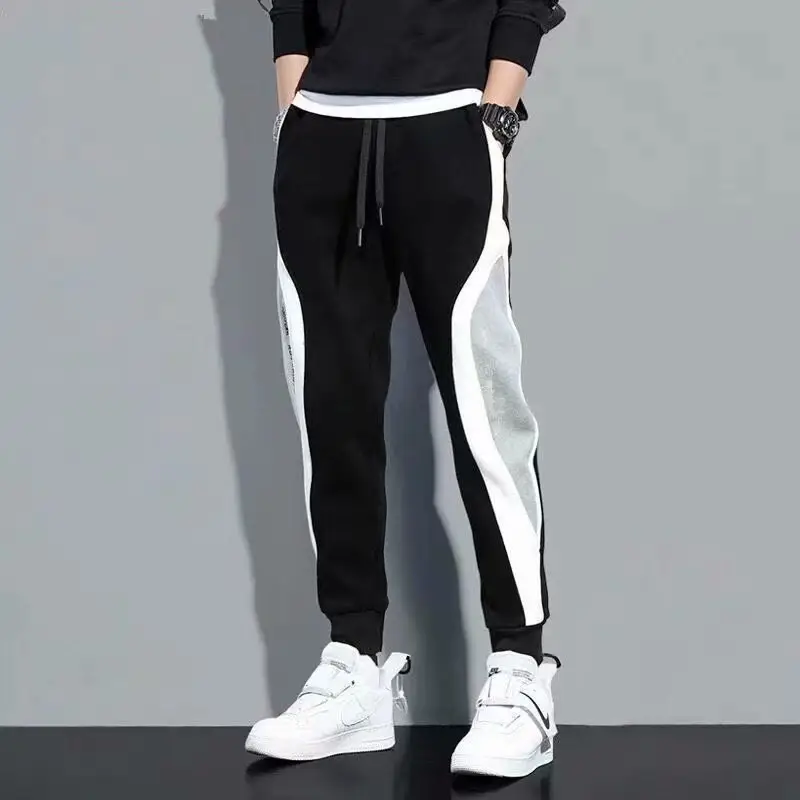 Men Fleece Lined Gray Sweatpants Winter Warm Loose Toe - Image 3