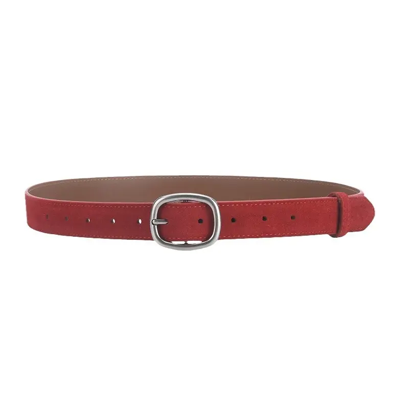 Vintage Belt Women Dress Pants Decorative Fashion Simple High Velvet Leather Pin Buckle Belt Women Wholesale - Image 17