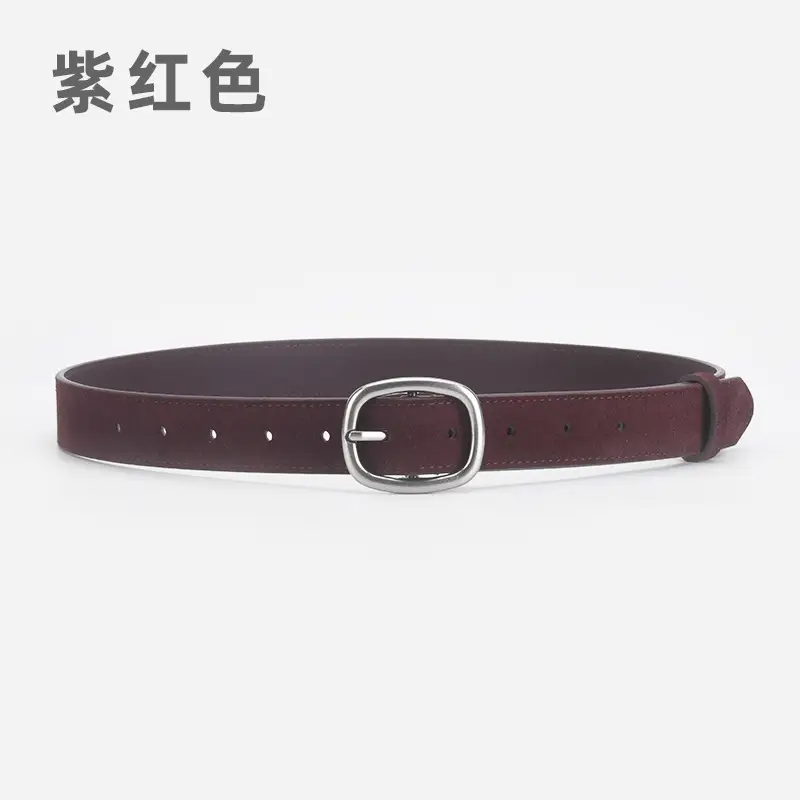Vintage Belt Women Dress Pants Decorative Fashion Simple High Velvet Leather Pin Buckle Belt Women Wholesale - Image 12