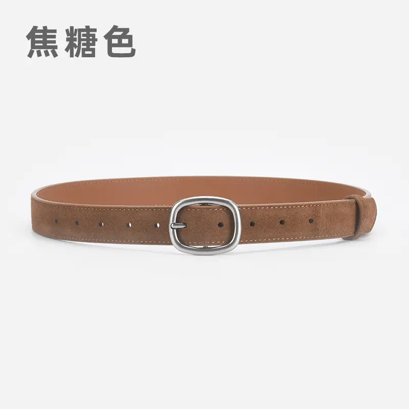 Vintage Belt Women Dress Pants Decorative Fashion Simple High Velvet Leather Pin Buckle Belt Women Wholesale - Image 3