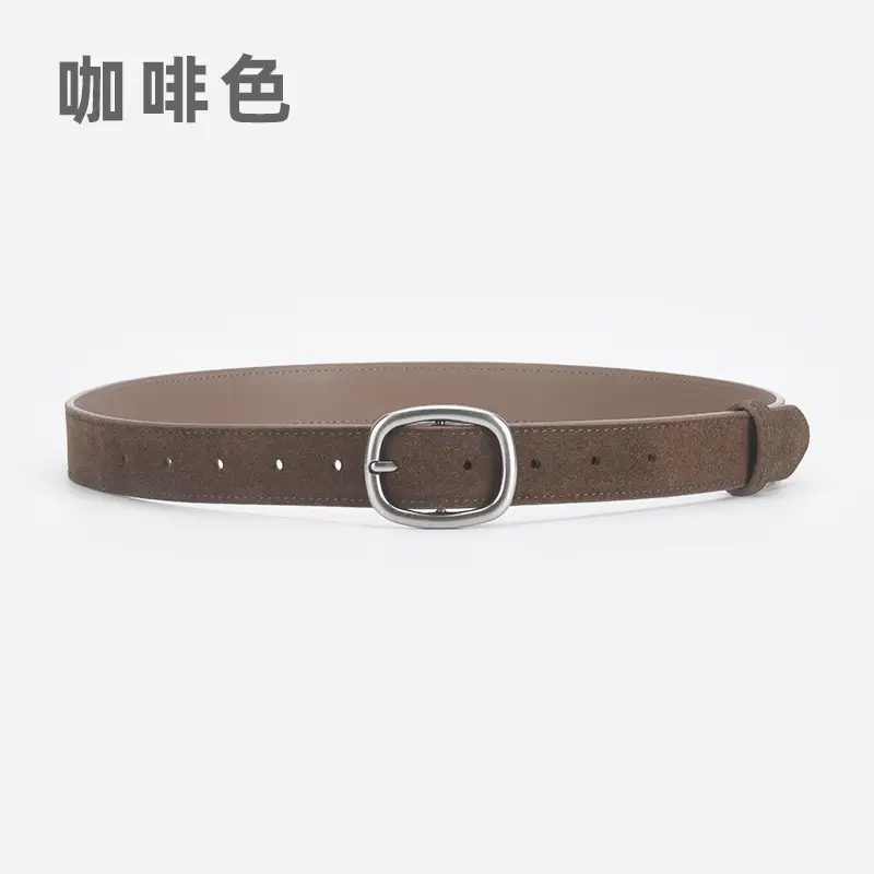 Vintage Belt Women Dress Pants Decorative Fashion Simple High Velvet Leather Pin Buckle Belt Women Wholesale - Image 4