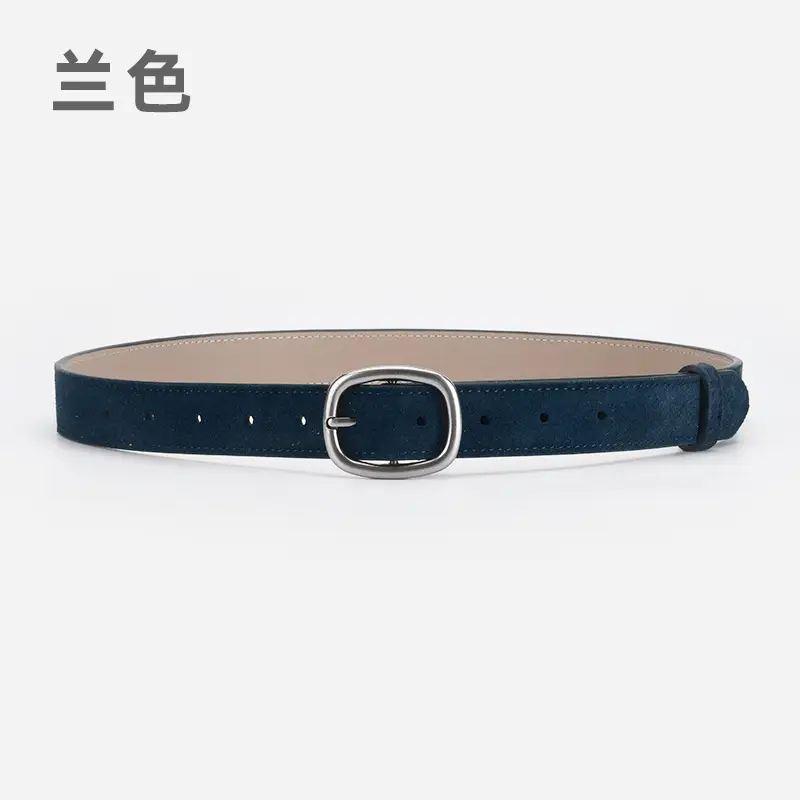 Vintage Belt Women Dress Pants Decorative Fashion Simple High Velvet Leather Pin Buckle Belt Women Wholesale - Image 5