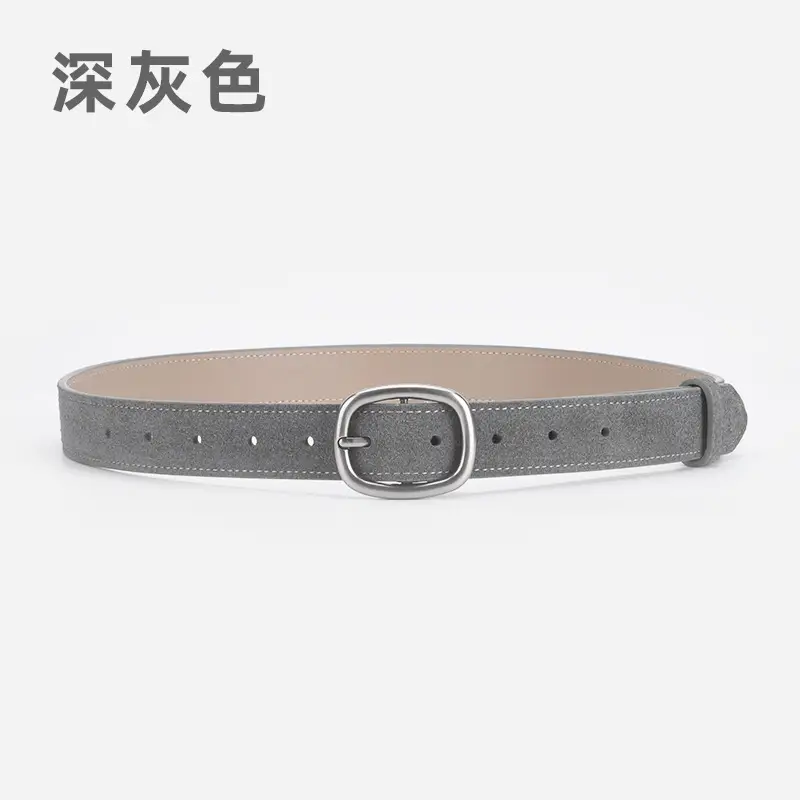Vintage Belt Women Dress Pants Decorative Fashion Simple High Velvet Leather Pin Buckle Belt Women Wholesale - Image 9