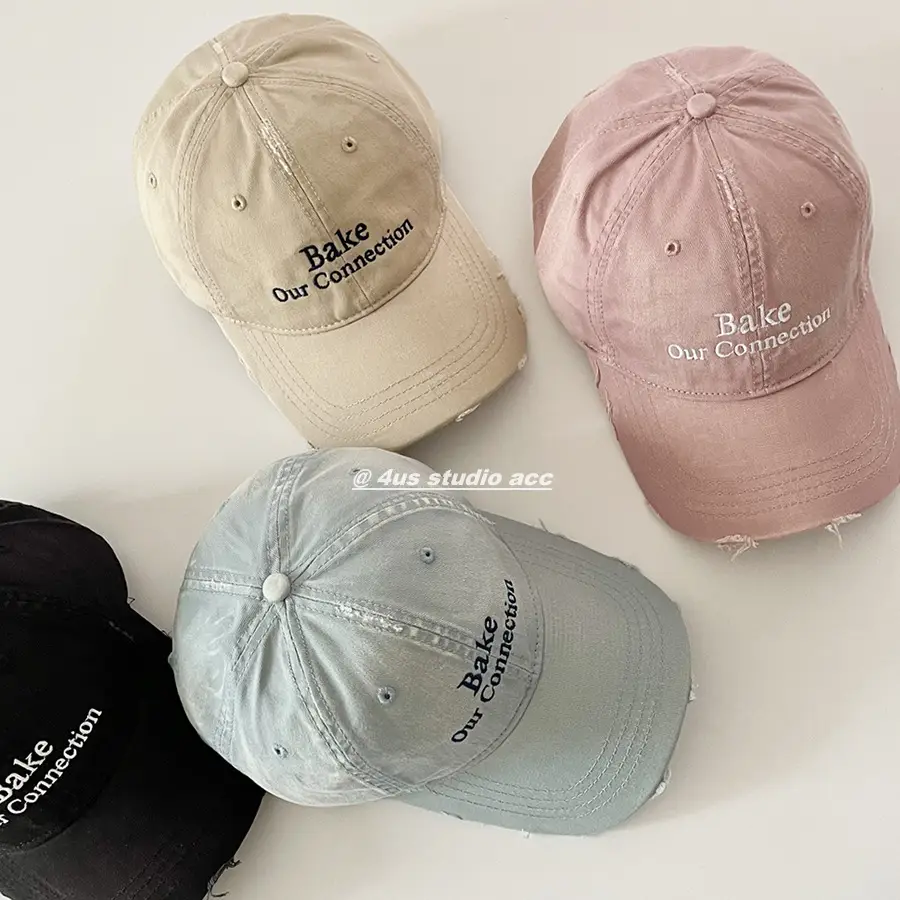 Women's Light Blue Baseball Cap with "Bake Our Connection" Embroidery - Image 8