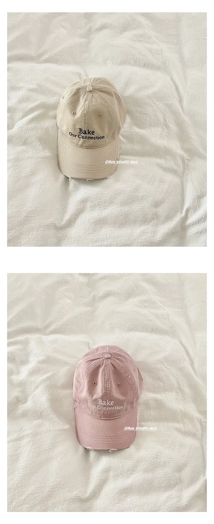 Women's Light Blue Baseball Cap with "Bake Our Connection" Embroidery — feature 4