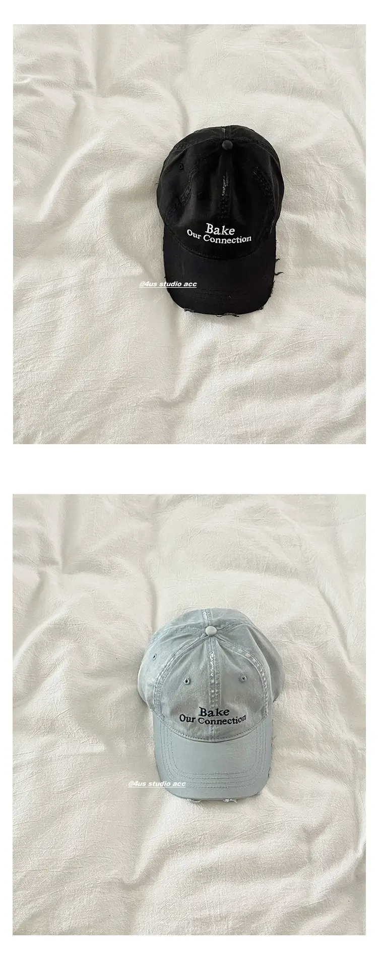 Women's Light Blue Baseball Cap with "Bake Our Connection" Embroidery — feature 5