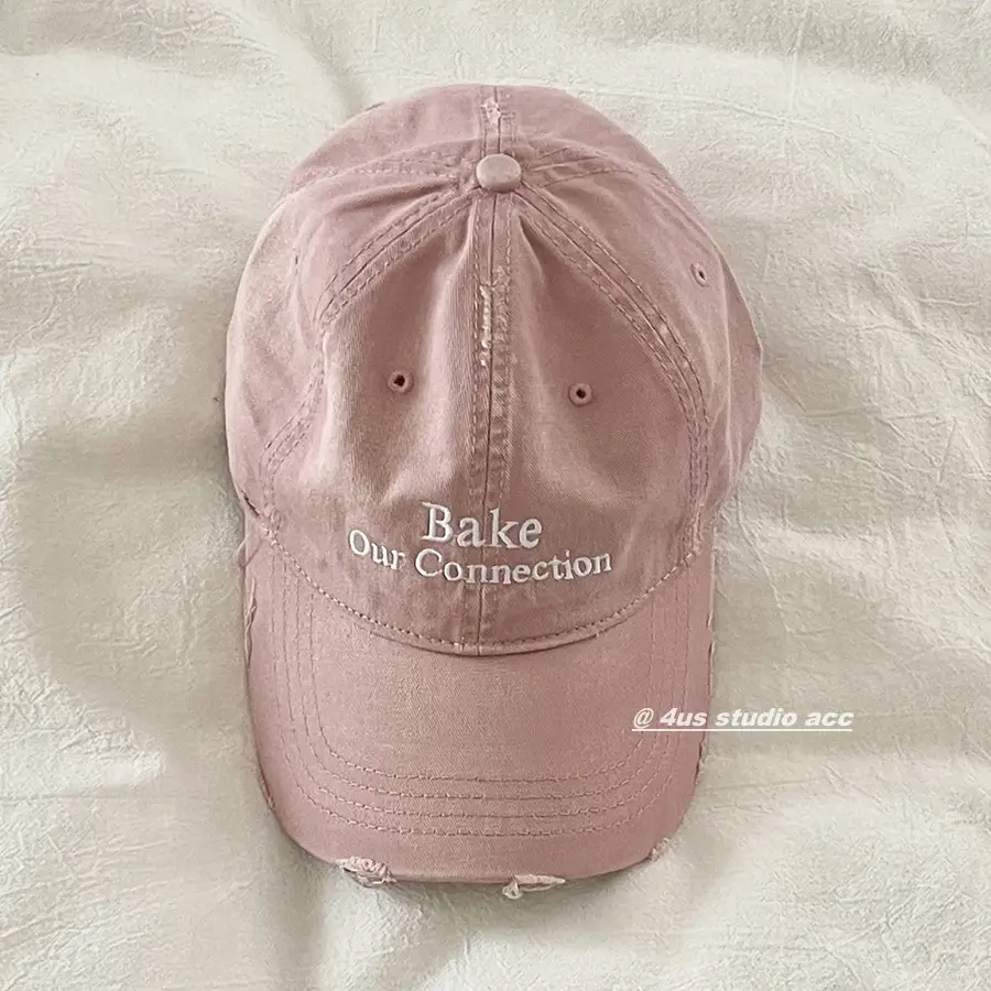 Women's Light Blue Baseball Cap with "Bake Our Connection" Embroidery - Image 2
