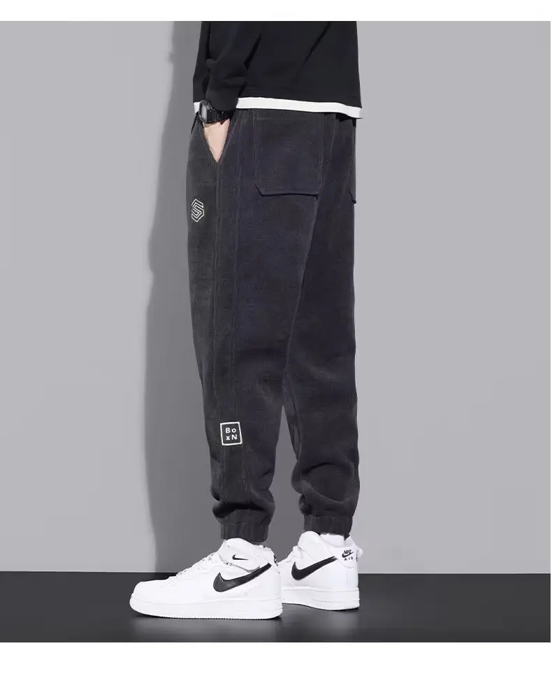Men's Black Fleece Leg Sweatpants Autumn Winter 2024 — feature 5