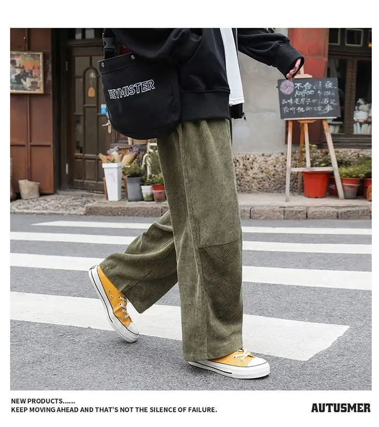 Men's Wide-leg Corduroy Pants Spring New — feature 14