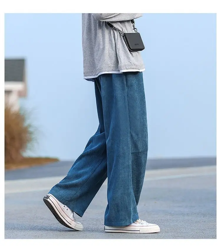 Men's Wide-leg Corduroy Pants Spring New — feature 3