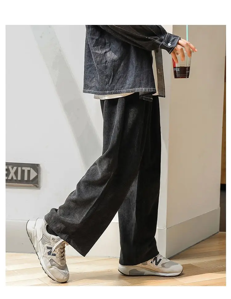 Men's Wide-leg Corduroy Pants Spring New — feature 7