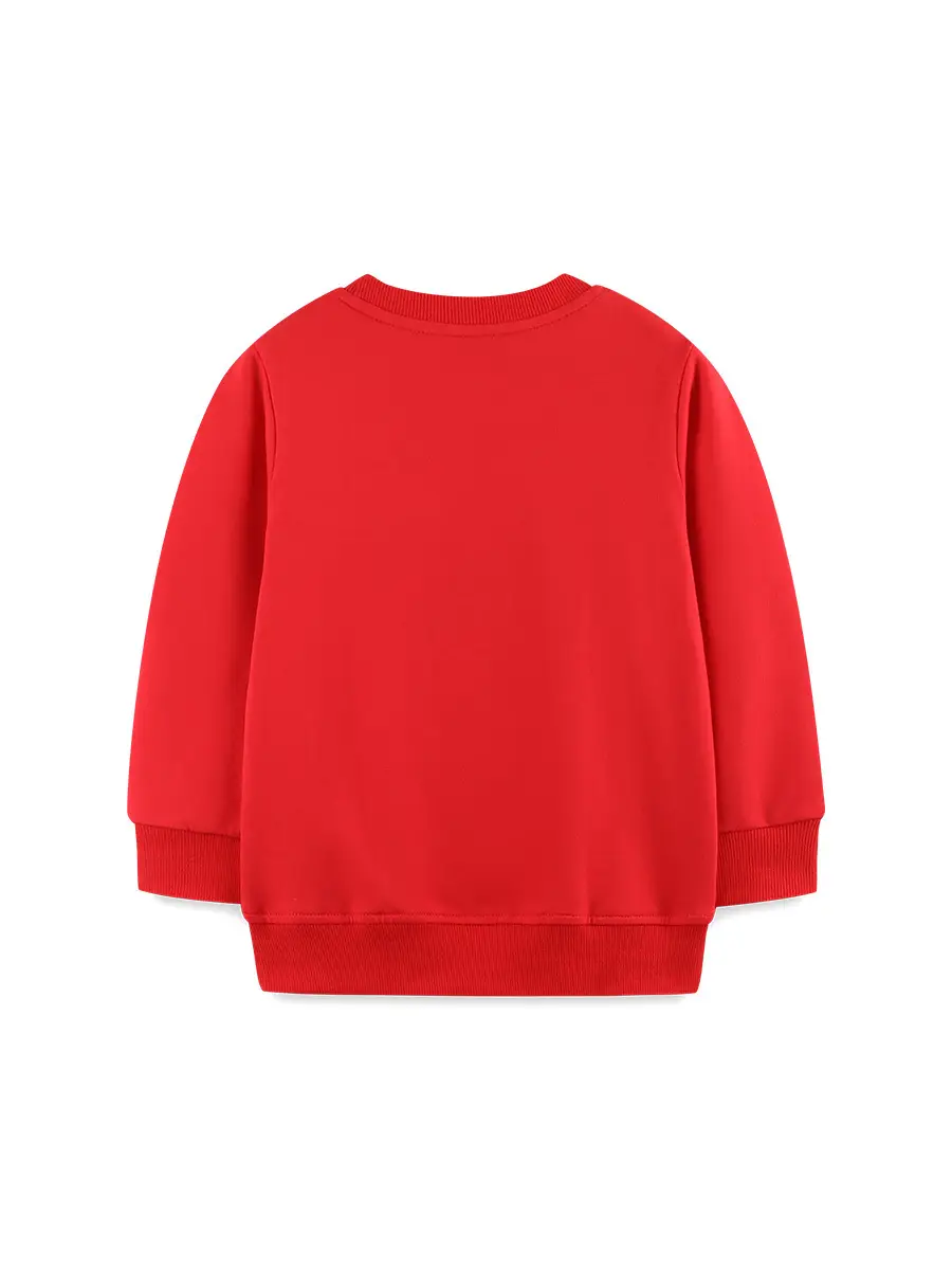 Red Christmas Deer T-Shirt for Kids Knitted Cotton - Image 3