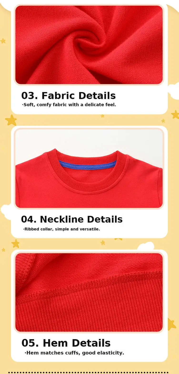 Red Christmas Deer T-Shirt for Kids Knitted Cotton — feature 37