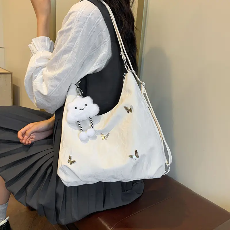 Silver High-End Women's Shoulder Crossbody Tote Bag - Image 12