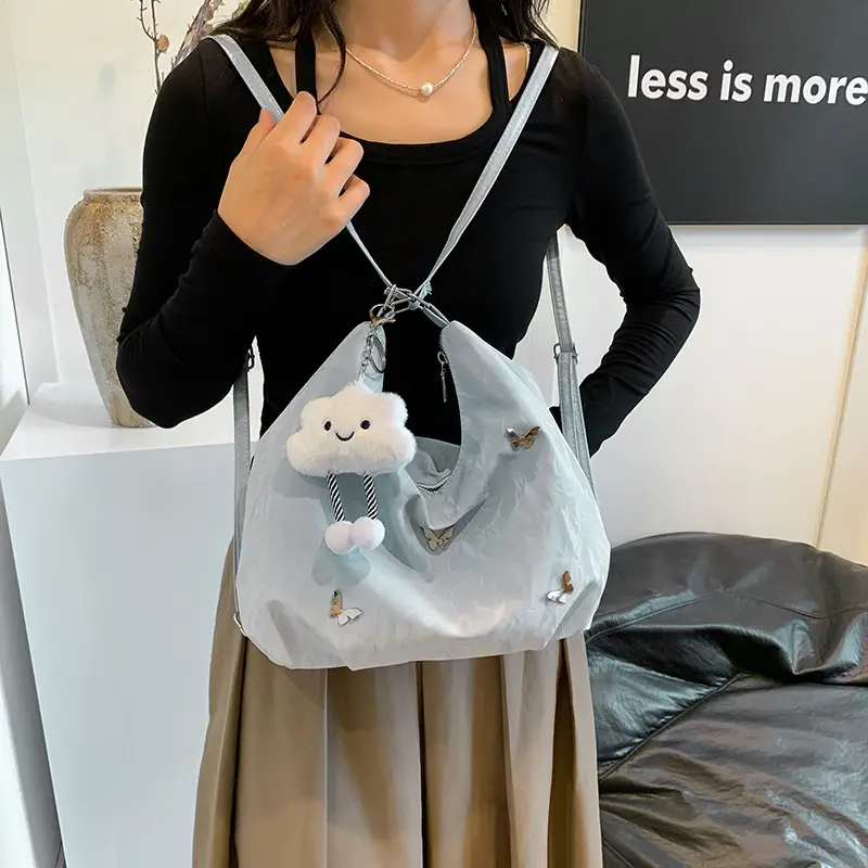 Silver High-End Women's Shoulder Crossbody Tote Bag - Image 13